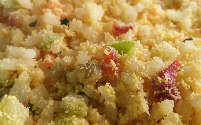 Arroz farofa divino para churrasco