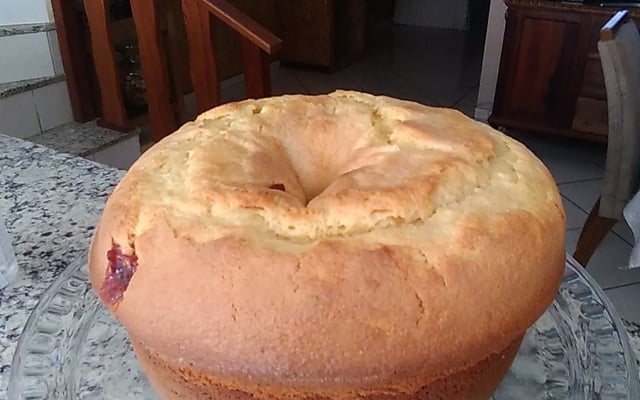 Bolo de fubá de liquidificador super fofo