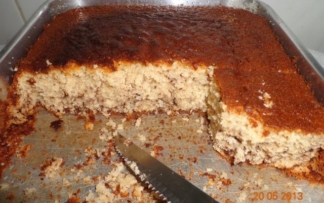 Bolo com gotas de chocolate