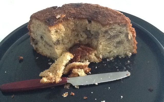 Bolo de banana fácil e sem leite