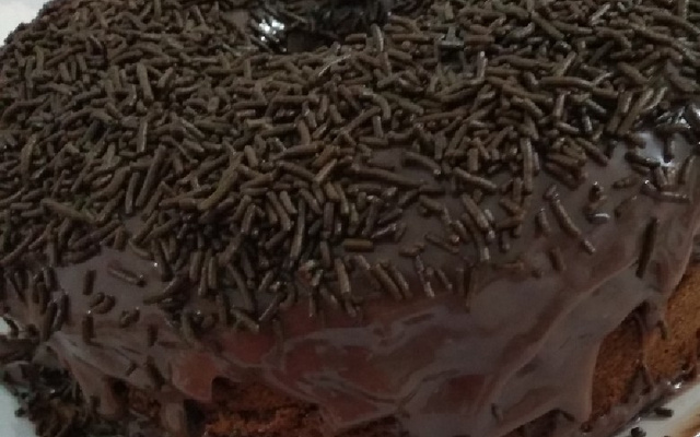 Bolo de chocolate de liquidificador