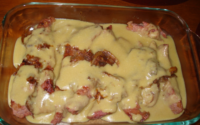 Contra filé ao molho de iogurte