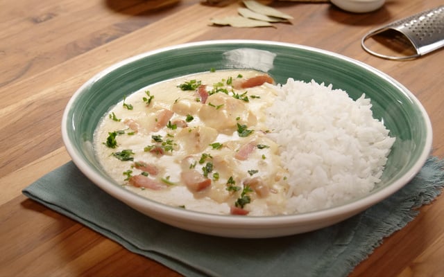 Frango com creme de batata