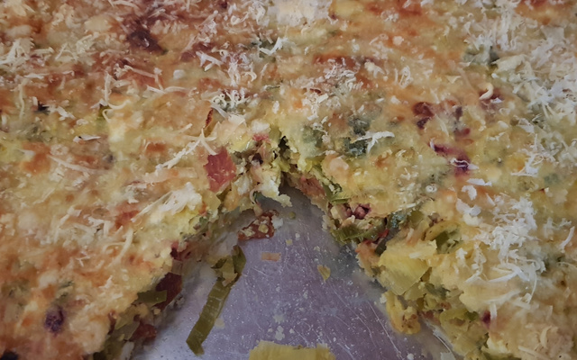 Quiche de alho poró