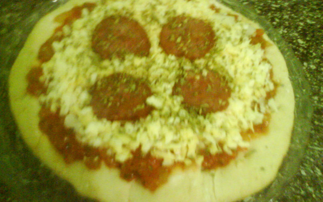 Massa de pizza fofinha