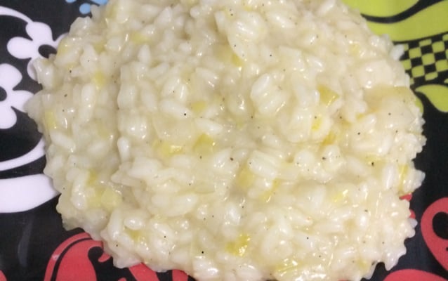 Risoto de alho poró