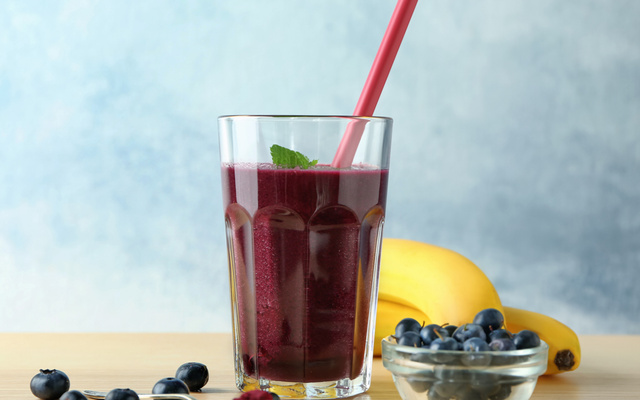 Vitamina açaí e banana