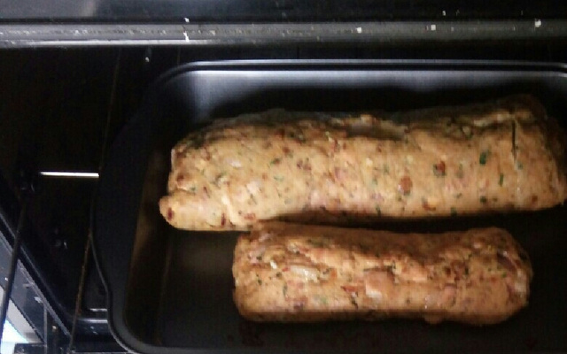 Rocambole de frango do Queidinho