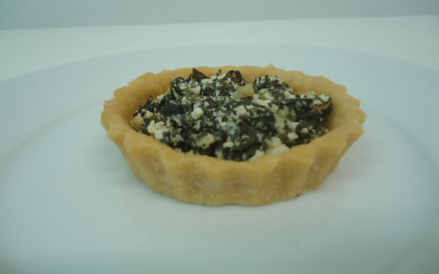 Mini quiche de escarola e Coalhada