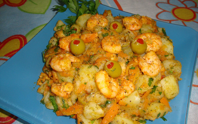 Salada de Camarão à minha Moda