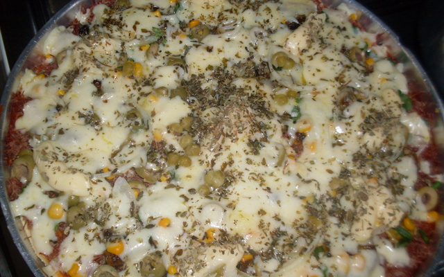 Pizza deliciosa (recheio de carne seca opcional)