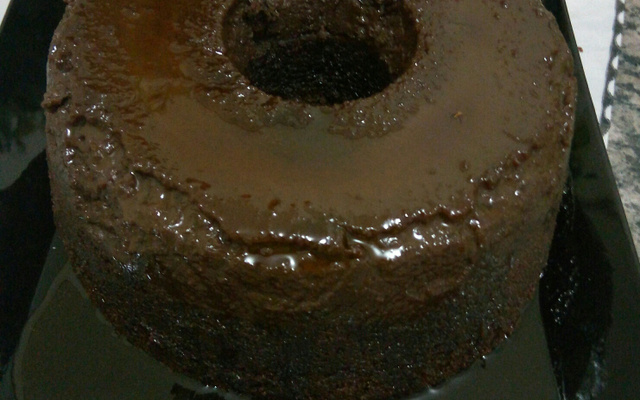 Bolo pudim de chocolate