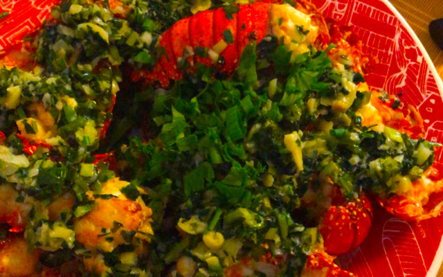 Lagosta no azeite de oliva