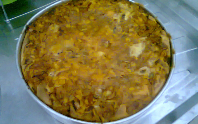 Torta de frango de liquidificador