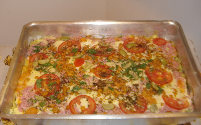 Pizza de massa de abobrinha