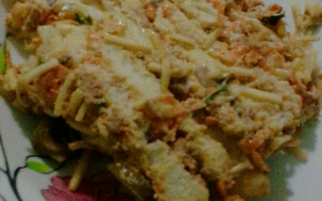 Torta fria de atum natalina