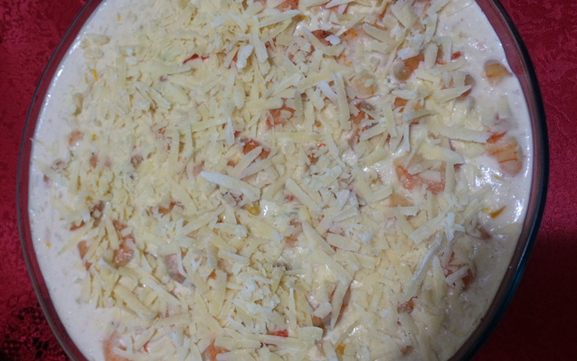 Camarão aos queijos