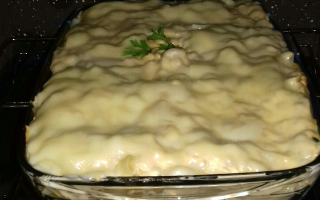 Macarrão com molho branco/forno