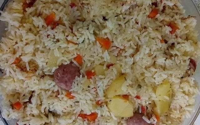 Arroz na panela de pressão da jéssica