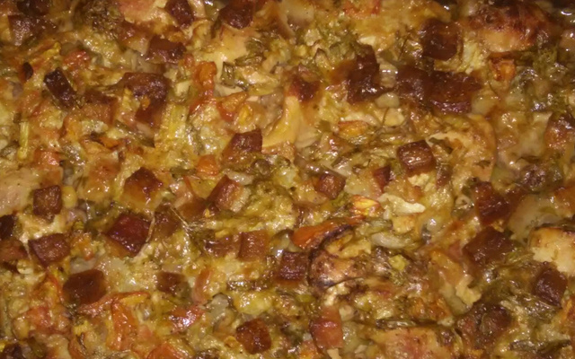 Frango assado com batata da Jujufe