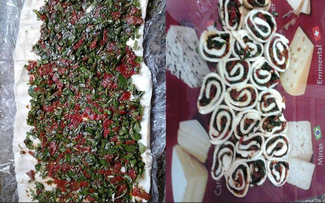 Rocambole de mussarela de búfala