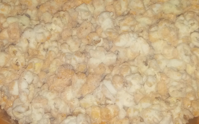 Pipoca gourmet de leite em pó