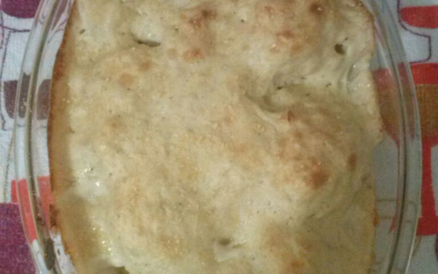 Couve-flor gratinada ao molho branco