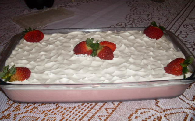 Pavê rápido de morango