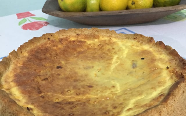 Quiche de frango com palmito
