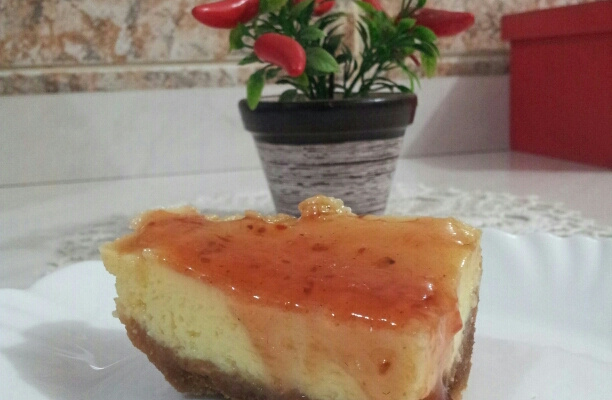 Cheesecake de morango de microondas