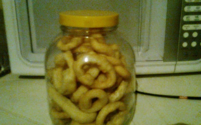 Bolinho frito de fécula de mandioca