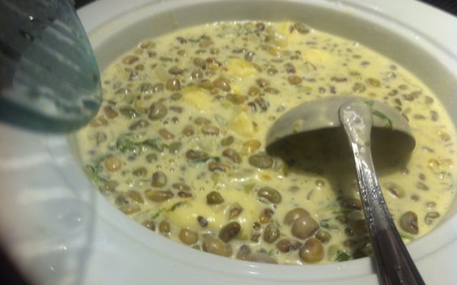 Feijão verde cremoso