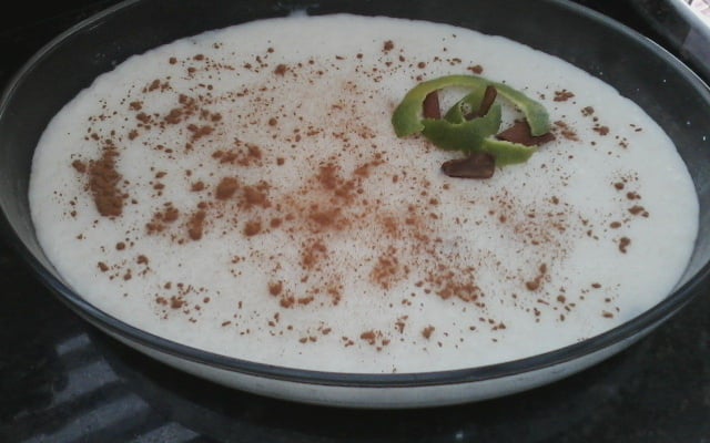 Arroz doce com leite de coco