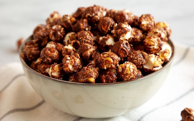Pipoca doce de chocolate