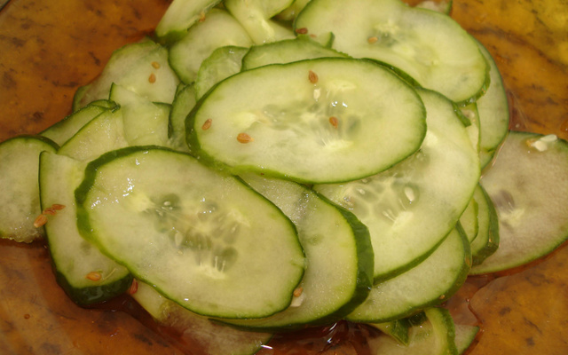 Salada sueca de pepino