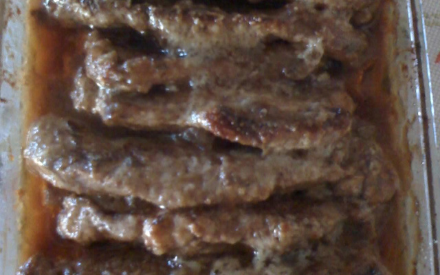 Contra filé ao suco de laranja