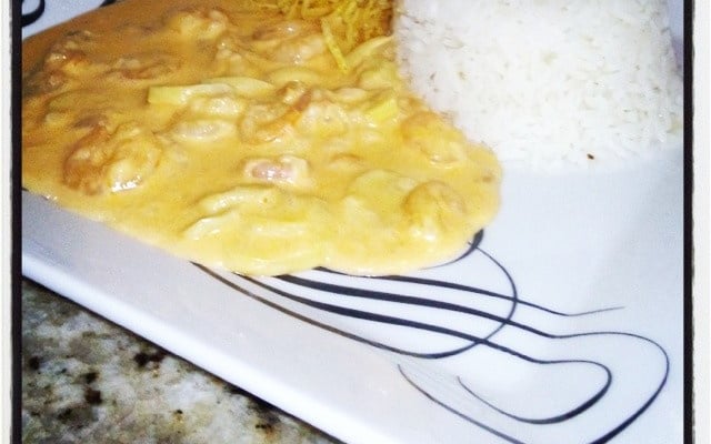 Estrogonofe de camarão