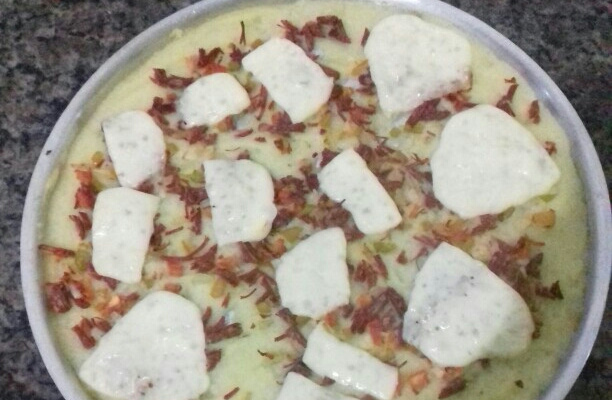 Purê de batata com charque