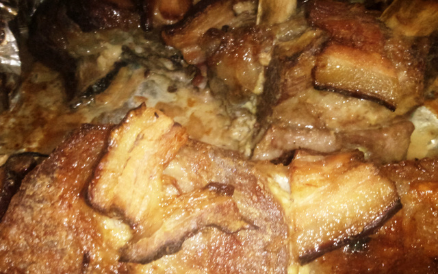 Costela assada com maionese