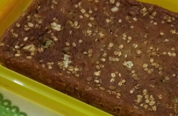 Bolo de aveia com banana