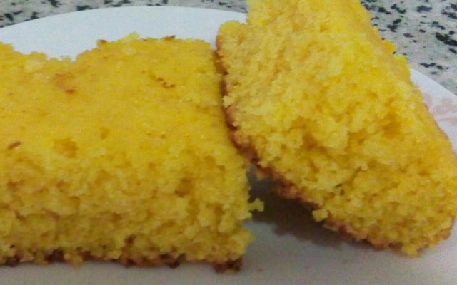Bolo de milho verde (lata) molhadinho