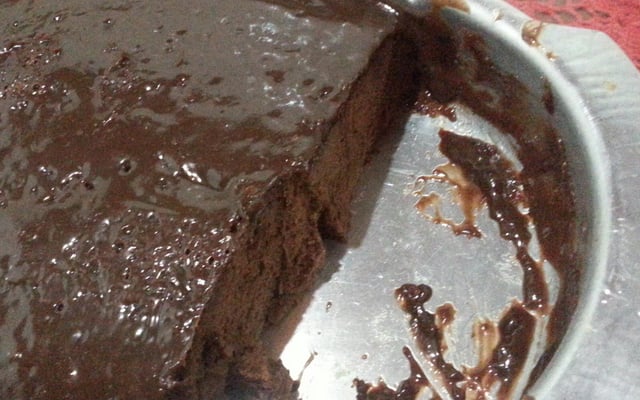 Bolo de chocolate de liquidificador