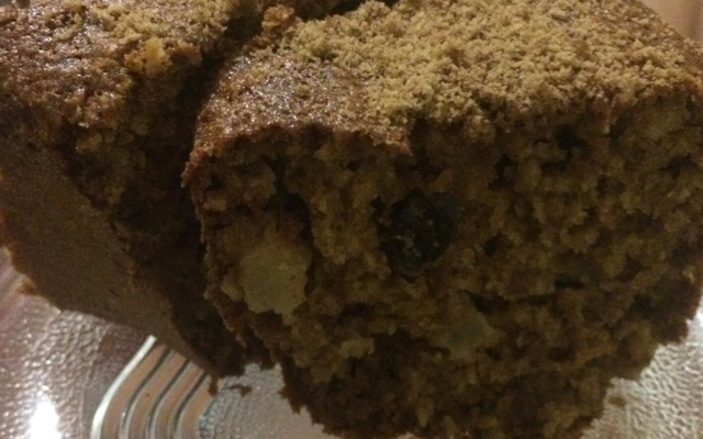 Bolo integral de banana e maçã