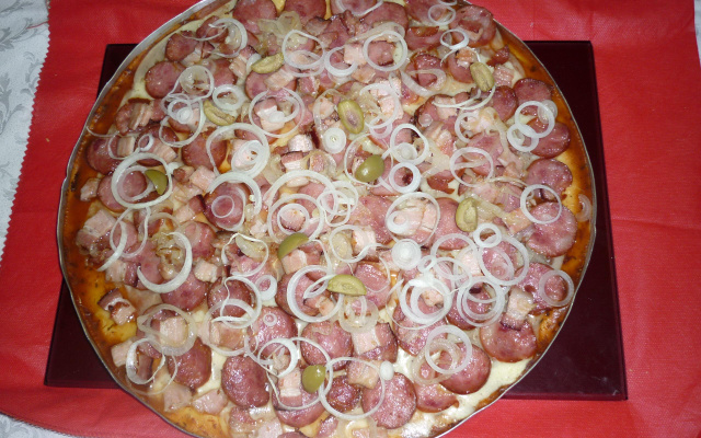 Deliciosa pizza de liquidificador