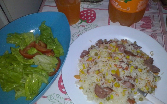 Arroz de panela de pressão da Josi