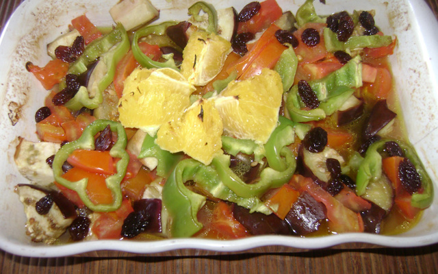 Berinjela ao suco de laranja