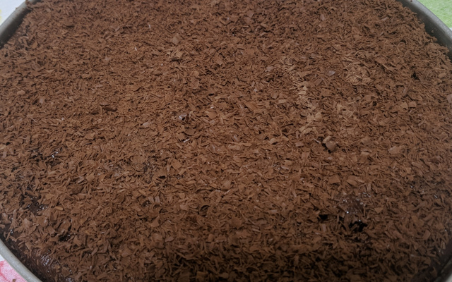 Bolo simples de chocolate com Licor Amarula