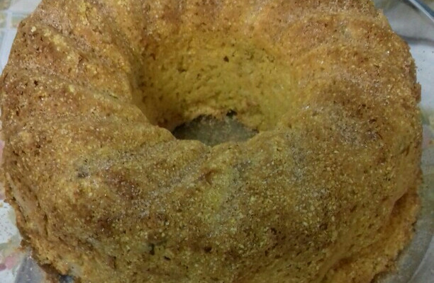 Bolo de fubá com banana