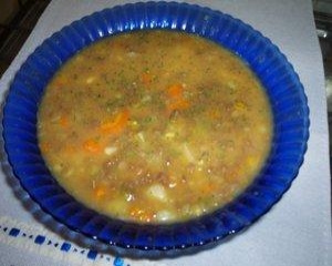 Caldo de peixe com legumes