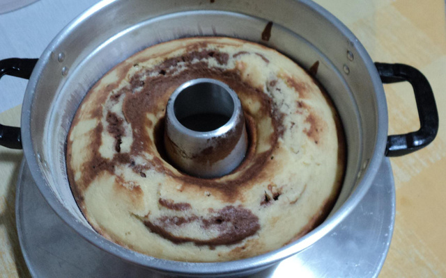 Bolo mesclado de boca de fogão